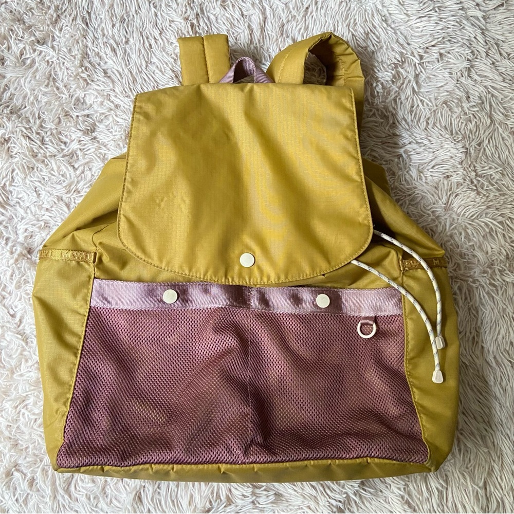 Madewell Yellow and Pink Backpack